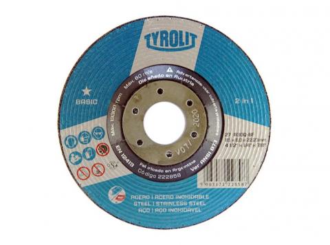 DISCOS ABRASIVOS | BASIC para Desbaste - 2 en 1, Acero y Acero Inoxidable